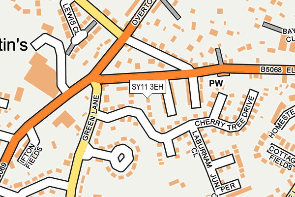 SY11 3EH map - OS OpenMap – Local (Ordnance Survey) SY11 3EH map - OS OpenMap – Local (Ordnance Survey)