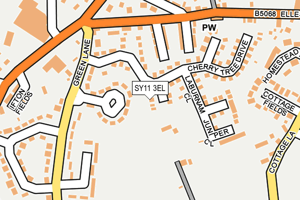 SY11 3EL map - OS OpenMap – Local (Ordnance Survey) SY11 3EL map - OS OpenMap – Local (Ordnance Survey)