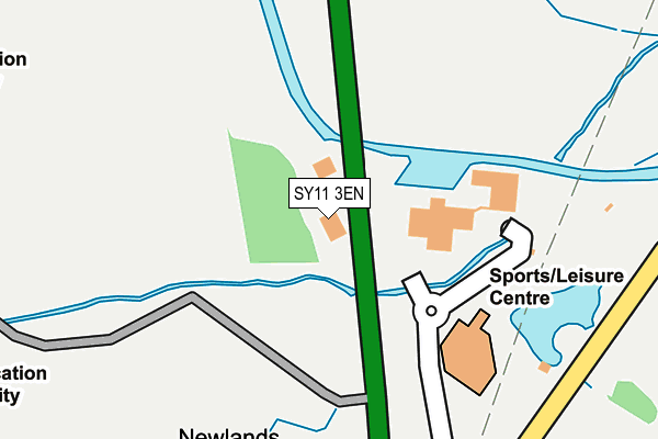 SY11 3EN map - OS OpenMap – Local (Ordnance Survey) SY11 3EN map - OS OpenMap – Local (Ordnance Survey)