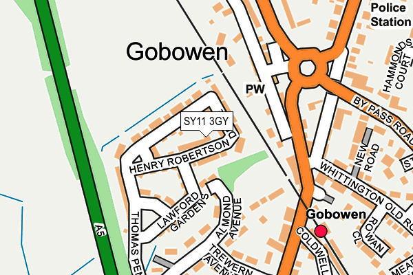 SY11 3GY map - OS OpenMap – Local (Ordnance Survey) SY11 3GY map - OS OpenMap – Local (Ordnance Survey)