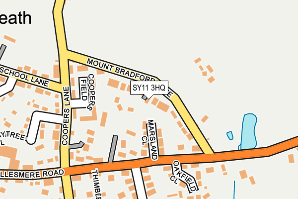 SY11 3HQ map - OS OpenMap – Local (Ordnance Survey) SY11 3HQ map - OS OpenMap – Local (Ordnance Survey)