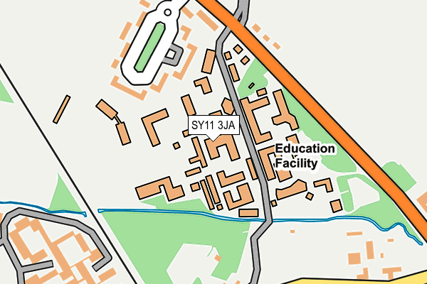 SY11 3JA map - OS OpenMap – Local (Ordnance Survey) SY11 3JA map - OS OpenMap – Local (Ordnance Survey)