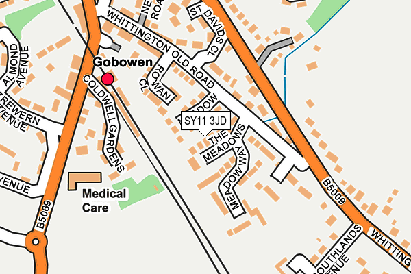 SY11 3JD map - OS OpenMap – Local (Ordnance Survey) SY11 3JD map - OS OpenMap – Local (Ordnance Survey)