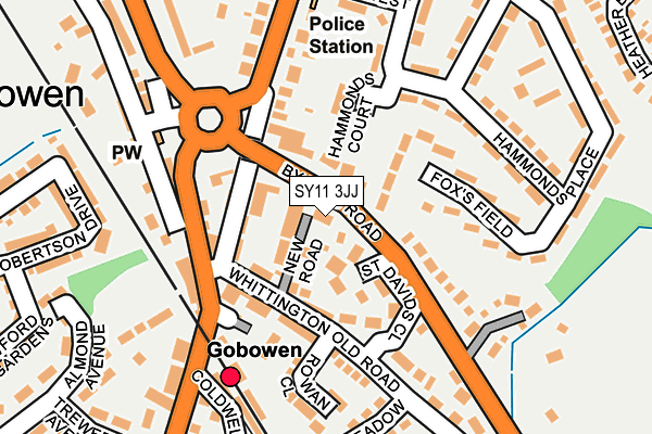 SY11 3JJ map - OS OpenMap – Local (Ordnance Survey) SY11 3JJ map - OS OpenMap – Local (Ordnance Survey)