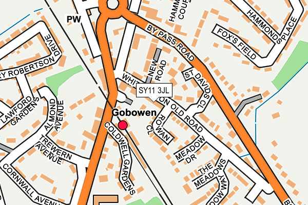 SY11 3JL map - OS OpenMap – Local (Ordnance Survey) SY11 3JL map - OS OpenMap – Local (Ordnance Survey)