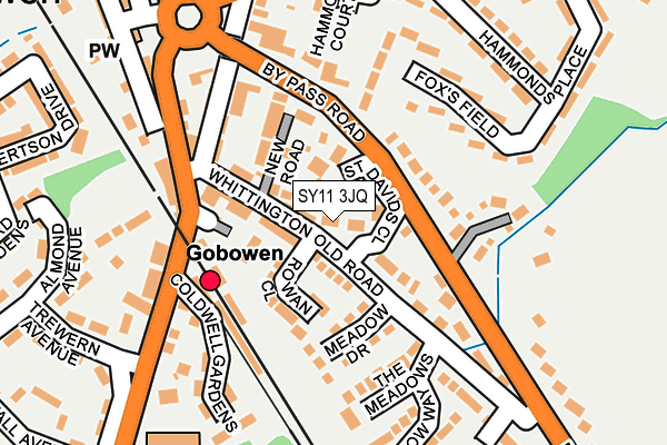 SY11 3JQ map - OS OpenMap – Local (Ordnance Survey) SY11 3JQ map - OS OpenMap – Local (Ordnance Survey)