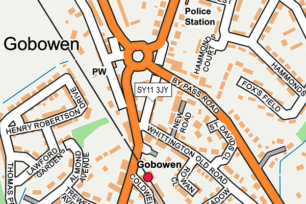 SY11 3JY map - OS OpenMap – Local (Ordnance Survey) SY11 3JY map - OS OpenMap – Local (Ordnance Survey)