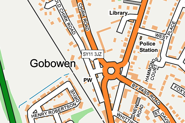 SY11 3JZ map - OS OpenMap – Local (Ordnance Survey) SY11 3JZ map - OS OpenMap – Local (Ordnance Survey)