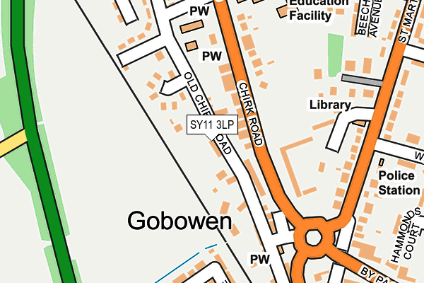 SY11 3LP map - OS OpenMap – Local (Ordnance Survey) SY11 3LP map - OS OpenMap – Local (Ordnance Survey)