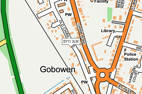 SY11 3LW map - OS OpenMap – Local (Ordnance Survey) SY11 3LW map - OS OpenMap – Local (Ordnance Survey)
