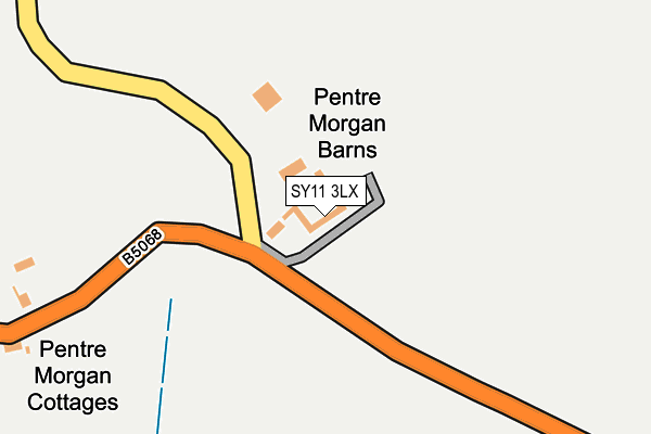 SY11 3LX map - OS OpenMap – Local (Ordnance Survey)
