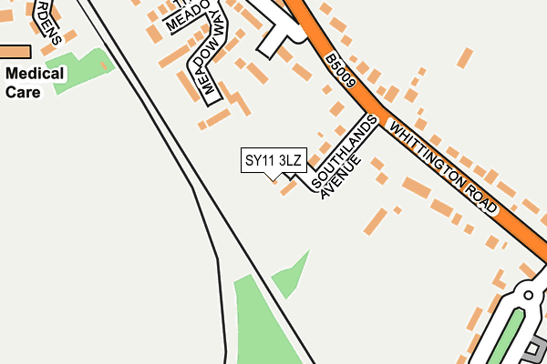 SY11 3LZ map - OS OpenMap – Local (Ordnance Survey) SY11 3LZ map - OS OpenMap – Local (Ordnance Survey)