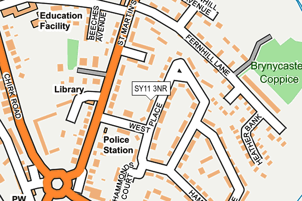 SY11 3NR map - OS OpenMap – Local (Ordnance Survey) SY11 3NR map - OS OpenMap – Local (Ordnance Survey)