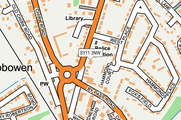 SY11 3NW map - OS OpenMap – Local (Ordnance Survey) SY11 3NW map - OS OpenMap – Local (Ordnance Survey)