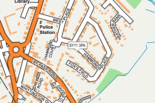 SY11 3PA map - OS OpenMap – Local (Ordnance Survey) SY11 3PA map - OS OpenMap – Local (Ordnance Survey)