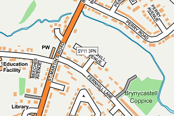 SY11 3PN map - OS OpenMap – Local (Ordnance Survey) SY11 3PN map - OS OpenMap – Local (Ordnance Survey)