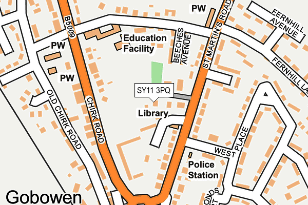 SY11 3PQ map - OS OpenMap – Local (Ordnance Survey)