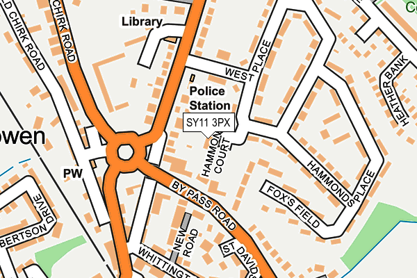 SY11 3PX map - OS OpenMap – Local (Ordnance Survey) SY11 3PX map - OS OpenMap – Local (Ordnance Survey)