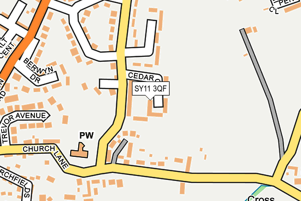 SY11 3QF map - OS OpenMap – Local (Ordnance Survey) SY11 3QF map - OS OpenMap – Local (Ordnance Survey)