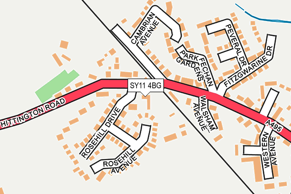 SY11 4BG map - OS OpenMap – Local (Ordnance Survey) SY11 4BG map - OS OpenMap – Local (Ordnance Survey)