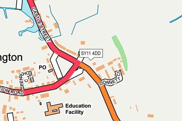SY11 4DD map - OS OpenMap – Local (Ordnance Survey) SY11 4DD map - OS OpenMap – Local (Ordnance Survey)