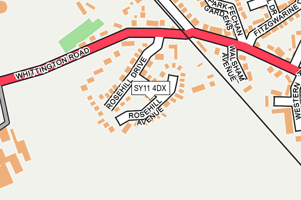 SY11 4DX map - OS OpenMap – Local (Ordnance Survey) SY11 4DX map - OS OpenMap – Local (Ordnance Survey)
