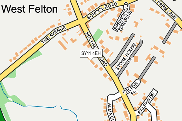 SY11 4EH map - OS OpenMap – Local (Ordnance Survey) SY11 4EH map - OS OpenMap – Local (Ordnance Survey)