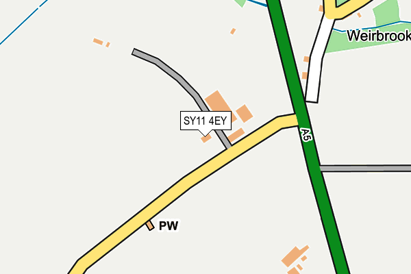 SY11 4EY map - OS OpenMap – Local (Ordnance Survey) SY11 4EY map - OS OpenMap – Local (Ordnance Survey)
