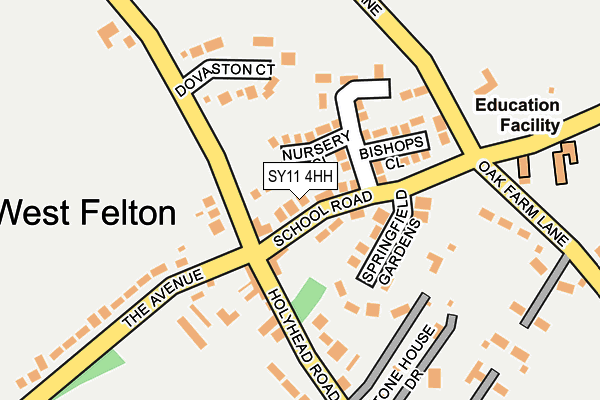 SY11 4HH map - OS OpenMap – Local (Ordnance Survey) SY11 4HH map - OS OpenMap – Local (Ordnance Survey)