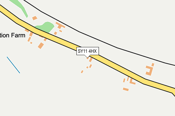SY11 4HX map - OS OpenMap – Local (Ordnance Survey) SY11 4HX map - OS OpenMap – Local (Ordnance Survey)