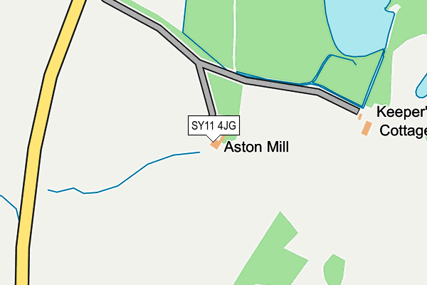 SY11 4JG map - OS OpenMap – Local (Ordnance Survey) SY11 4JG map - OS OpenMap – Local (Ordnance Survey)