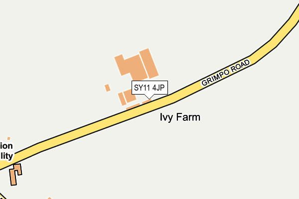 SY11 4JP map - OS OpenMap – Local (Ordnance Survey) SY11 4JP map - OS OpenMap – Local (Ordnance Survey)