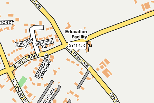 SY11 4JR map - OS OpenMap – Local (Ordnance Survey) SY11 4JR map - OS OpenMap – Local (Ordnance Survey)