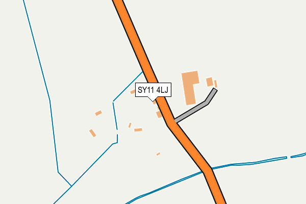 SY11 4LJ map - OS OpenMap – Local (Ordnance Survey) SY11 4LJ map - OS OpenMap – Local (Ordnance Survey)