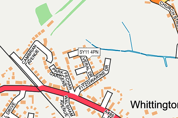 SY11 4PN map - OS OpenMap – Local (Ordnance Survey) SY11 4PN map - OS OpenMap – Local (Ordnance Survey)