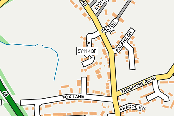 SY11 4QF map - OS OpenMap – Local (Ordnance Survey) SY11 4QF map - OS OpenMap – Local (Ordnance Survey)