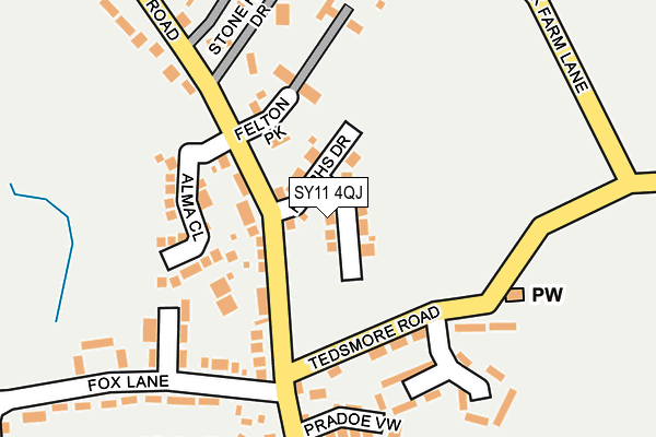 SY11 4QJ map - OS OpenMap – Local (Ordnance Survey) SY11 4QJ map - OS OpenMap – Local (Ordnance Survey)