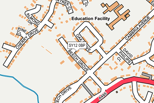 SY12 0BP map - OS OpenMap – Local (Ordnance Survey) SY12 0BP map - OS OpenMap – Local (Ordnance Survey)
