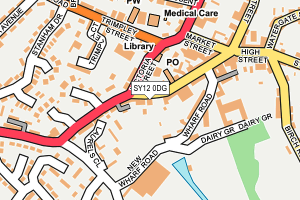 SY12 0DG map - OS OpenMap – Local (Ordnance Survey) SY12 0DG map - OS OpenMap – Local (Ordnance Survey)
