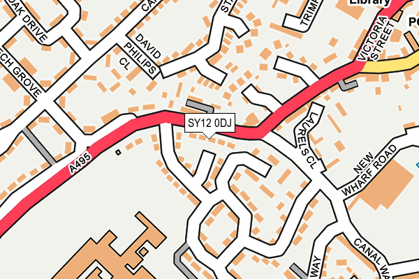 SY12 0DJ map - OS OpenMap – Local (Ordnance Survey) SY12 0DJ map - OS OpenMap – Local (Ordnance Survey)
