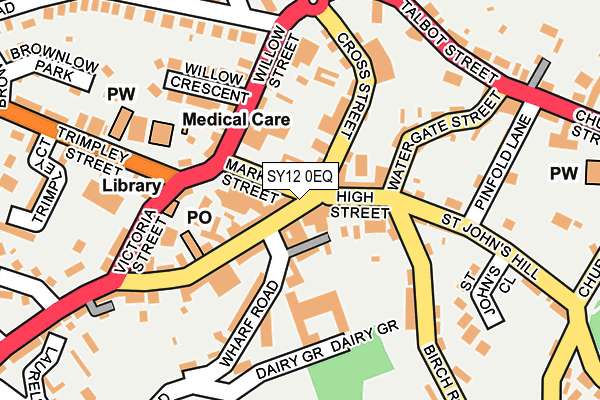 SY12 0EQ map - OS OpenMap – Local (Ordnance Survey) SY12 0EQ map - OS OpenMap – Local (Ordnance Survey)