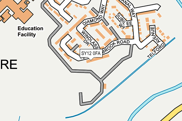 SY12 0FA map - OS OpenMap – Local (Ordnance Survey) SY12 0FA map - OS OpenMap – Local (Ordnance Survey)