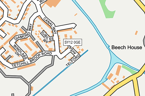 SY12 0GE map - OS OpenMap – Local (Ordnance Survey)