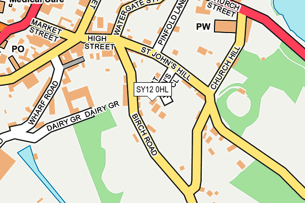 SY12 0HL map - OS OpenMap – Local (Ordnance Survey) SY12 0HL map - OS OpenMap – Local (Ordnance Survey)