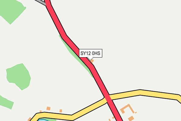 SY12 0HS map - OS OpenMap – Local (Ordnance Survey) SY12 0HS map - OS OpenMap – Local (Ordnance Survey)