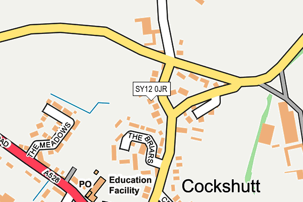 SY12 0JR map - OS OpenMap – Local (Ordnance Survey) SY12 0JR map - OS OpenMap – Local (Ordnance Survey)