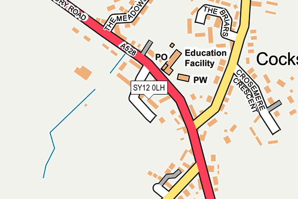 SY12 0LH map - OS OpenMap – Local (Ordnance Survey) SY12 0LH map - OS OpenMap – Local (Ordnance Survey)
