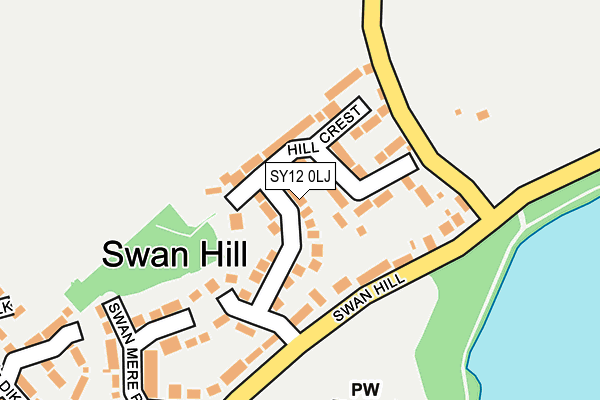 SY12 0LJ map - OS OpenMap – Local (Ordnance Survey) SY12 0LJ map - OS OpenMap – Local (Ordnance Survey)