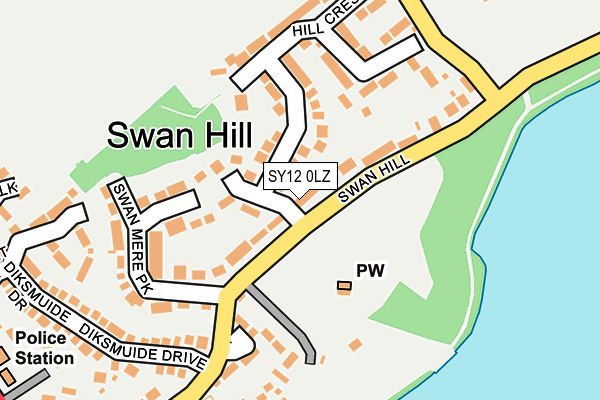 SY12 0LZ map - OS OpenMap – Local (Ordnance Survey) SY12 0LZ map - OS OpenMap – Local (Ordnance Survey)