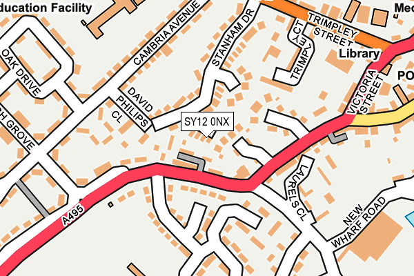 SY12 0NX map - OS OpenMap – Local (Ordnance Survey) SY12 0NX map - OS OpenMap – Local (Ordnance Survey)
